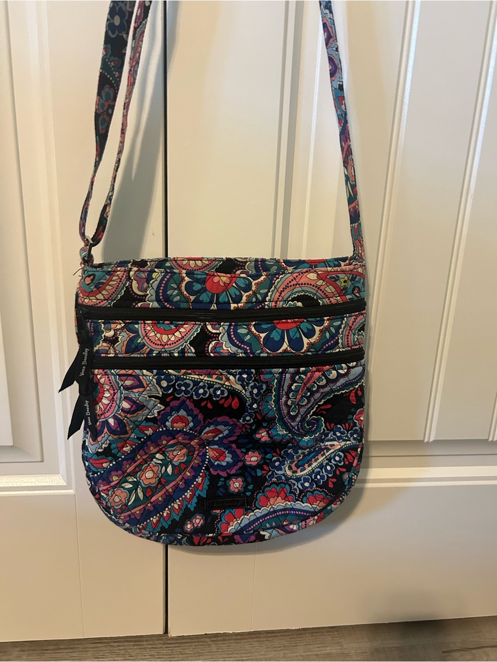 Vera Bradley Paisley Quilted Crossbody - Blue, Pink, Teal